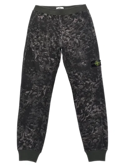 Stone Island Junior Kids' Press Joggers In Black