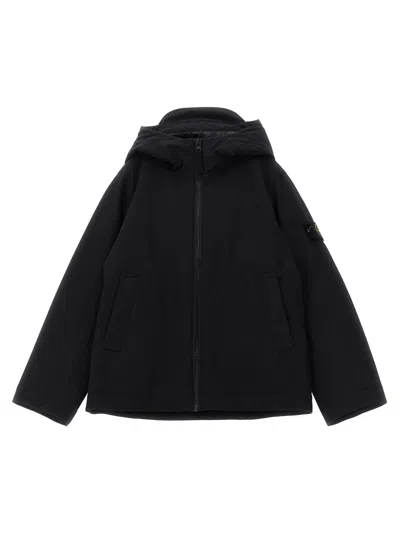 Stone Island Junior Primaloft® Water-repellent Parka In Black