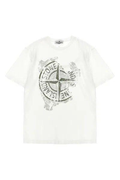 Stone Island Junior Printed T-shirt In White
