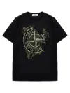 Stone Island Junior Kids' Printed T-shirt In Black