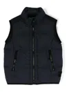 Stone Island Compass-badge Quilted Gilet In Black