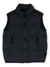 Stone Island Compass-badge Quilted Gilet In Blue