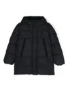 Stone Island Compass-badge Padded Coat In Navy Blue