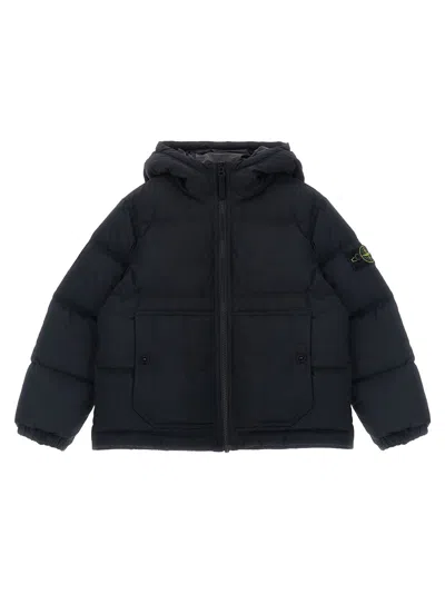Stone Island Junior Quilted Down Down Jacket In Black