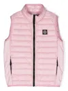 Stone Island Quilted Down Gilet In Pink