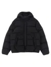 Stone Island Junior Quilted Technical Down Jacket In Black