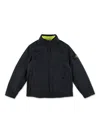Stone Island Removable Fleece Lining Jacket In Black