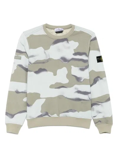 Stone Island Kids' Reversible Sweatshirt In Blue