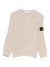 Stone Island Ribbed-knit Sweater In Brown