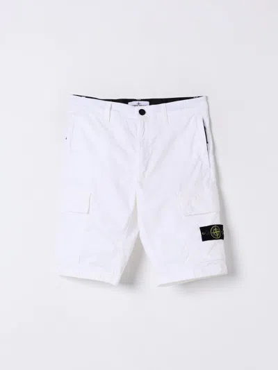 Stone Island Short  Junior Kids Color White