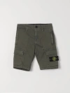 Stone Island Junior Shorts  Kids Color Green