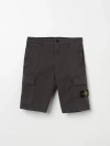 Stone Island Junior Shorts  Kids Color Grey