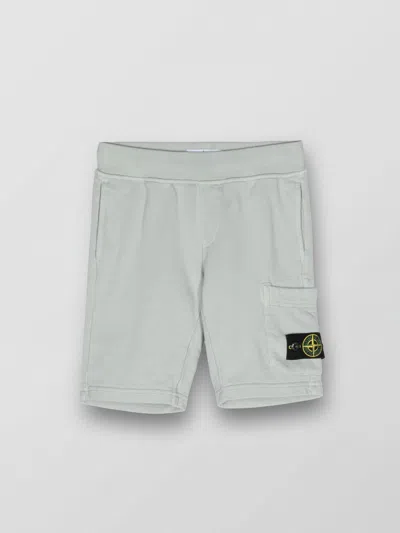 Stone Island Junior Shorts  Kids Color Grey In Gray