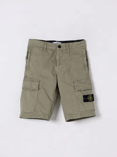 Stone Island Short  Junior Kids Color Kaki In Brown