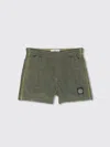 Stone Island Compass-patch Swim Shorts In Olive