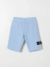 Stone Island Kids' Compass-badge Shorts In Sky Blue