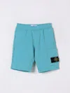Stone Island Junior Shorts  Kids Color Turquoise