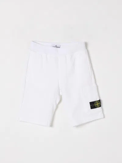 STONE ISLAND JUNIOR SHORTS STONE ISLAND JUNIOR KIDS COLOR WHITE,424709001