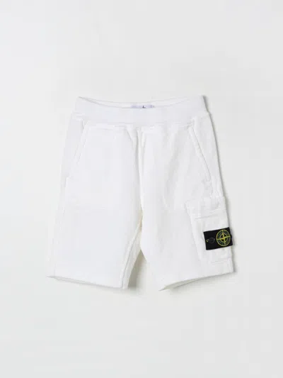 STONE ISLAND JUNIOR SHORTS STONE ISLAND JUNIOR KIDS COLOR WHITE,F40936001