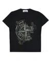 Stone Island Printed T-shirt In Black