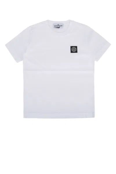 Stone Island Kids' Ss T-shirt In White