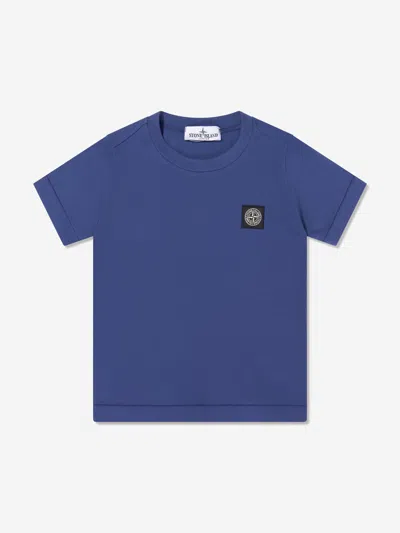 Stone Island Babies'  Junior  Boys Compass Logo Patch T-shirt In Blue
