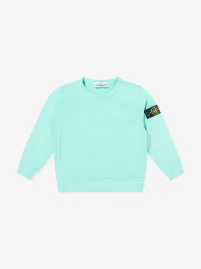 Stone Island Kids'  Junior  Boys Cotton Fleece Sweatshirt In Blue