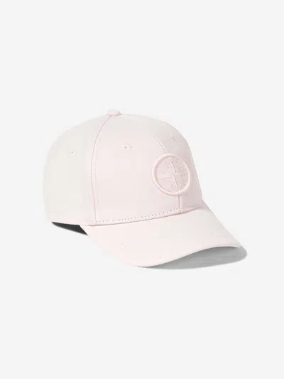 Stone Island Kids'  Junior  Boys Embroidered Compass Logo Cap In White