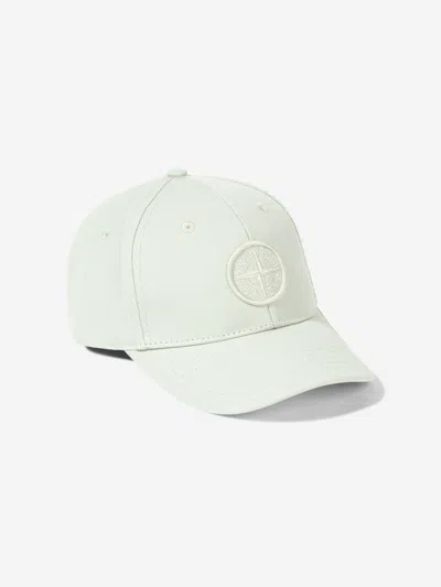 Stone Island Kids'  Junior  Boys Embroidered Compass Logo Cap In Green