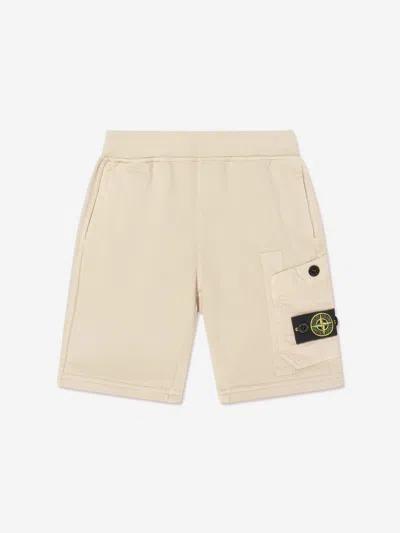 Stone Island Kids'  Junior  Boys Logo Pocket Shorts In Beige
