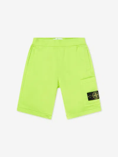 Stone Island Kids'  Junior  Boys Logo Pocket Shorts In Green