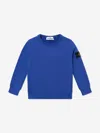 Stone Island Junior  Boys Logo Sweatshirt In Blue