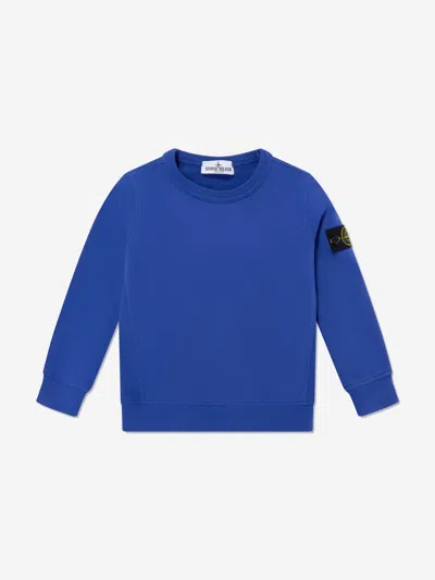 Stone Island Kids'  Junior  Boys Logo Sweatshirt In Blue