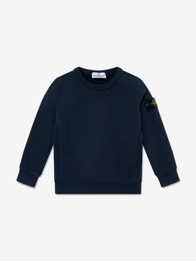 Stone Island Kids'  Junior  Boys Logo Sweatshirt In Blue