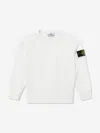 Stone Island Junior  Boys Logo Sweatshirt In White