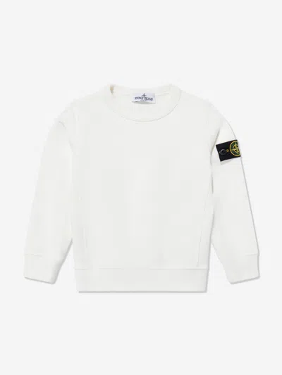 Stone Island Kids'  Junior  Boys Logo Sweatshirt In White