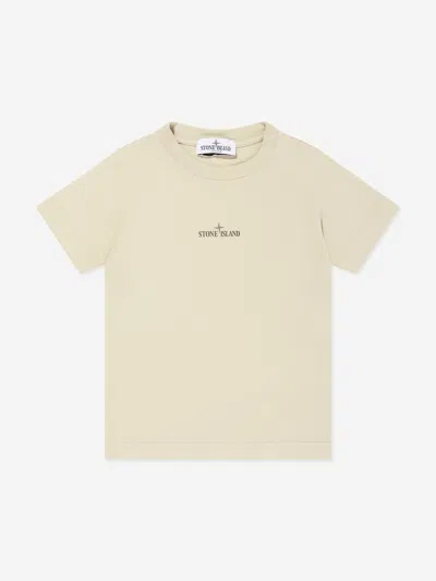 Stone Island Babies'  Boys Logo T-shirt In Neutral