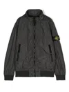 Stone Island Compass-badge Zipped Jacket In Blue