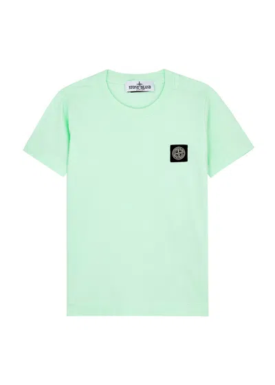 Stone Island Junior Stone Island Kids Logo Cotton T-shirt (2-4 Years) In Green Mint