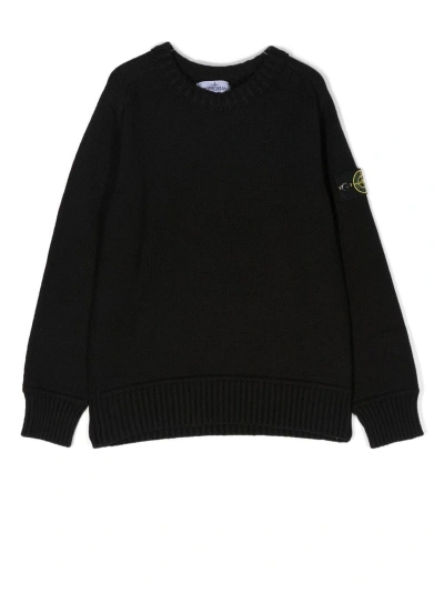 Stone Island Junior Stone Island Kids Sweaters Black