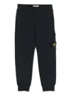 Stone Island Straight-leg Cotton Trousers In Blue
