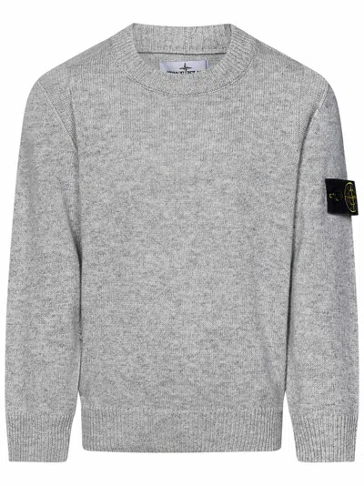 Stone Island Kids' Compass-badge Cotton Sweatshirt In Grey