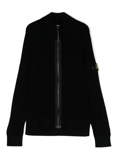 STONE ISLAND SUÉTER CUELLO REDONDO - NEGRO
