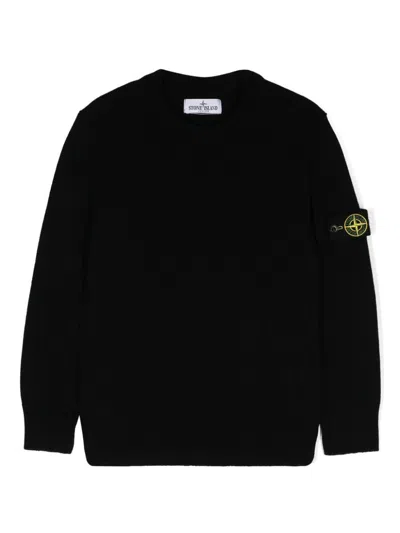 Stone Island Junior Kids' Sweater In Black