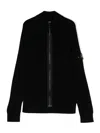 Stone Island Cardigan Mit Kompass-patch In Black