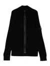 Stone Island Cardigan Mit Kompass-patch In Black