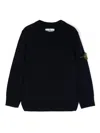 Stone Island Logo-patch Sleeve Jumper In Blue