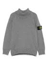 Stone Island Turtleneck Sweater In Gray