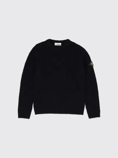 Stone Island Junior Sweater Kids Color Blue In Black