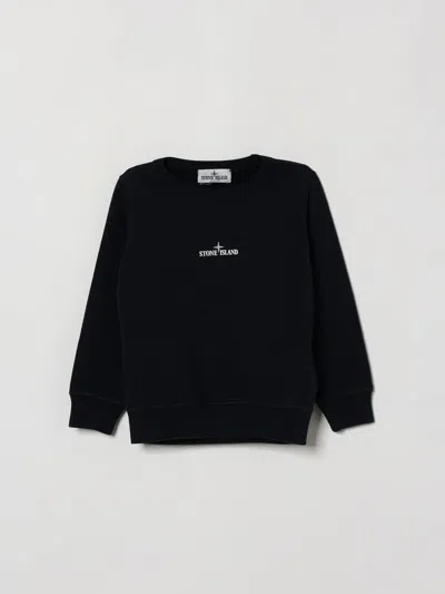 Stone Island Junior Sweater Kids Color Navy In Black